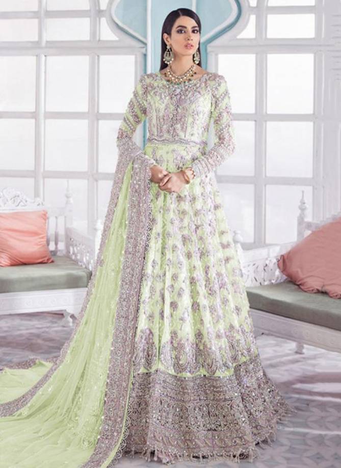 RAMSHA R 286 nx Fancy Festive Wear Net With Heavy Embroidery Work Pakistani Salwar Suit Collection